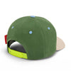 Casquette enfant et papa Mini Olea Hello Hossy : design tendance en vert et beige, éco-responsable et confortable. Parfaite pour un look cool et assorti !