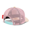 Casquette enfant Powder Pink Hello Hossy : design tendance en rose poudré et beige avec filet respirant. Confortable et stylée, idéale pour un look estival !