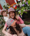 Casquette enfant Hello Hossy imprimé léopard en coton biologique avec visière marron – accessoire enfant été tendance