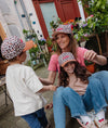 Casquette enfant Hello Hossy imprimé léopard en coton biologique avec visière marron – accessoire enfant été tendance