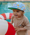 Casquette enfant Hello Hossy Bball Crew bleu motif basketball et visière marine – accessoire enfant été sport tendance