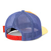 Casquette enfant Hello Hossy Mini Canyon orange et jaune avec filet violet – casquette trucker enfant été tendance