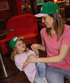 Casquette enfant Hello Hossy Mini Green verte avec visière rose – accessoire enfant été tendance concept store famille