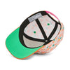 Casquette enfant Hello Hossy Springtime beige motif fleurs et visière orange – accessoire enfant été tendance