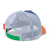 Casquette enfant Hello Hossy bleu orange filet respirant patch Good Day