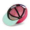 Casquette enfant Hello Hossy velours Pitaya rose framboise et visière rose clair