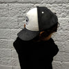 Casquette velours et sherpa pour enfant, Pearl Grey, Poule Party.