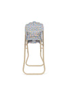Chaise haute Fleur Rosier pour poupée Konges Slojd en métal et tissu fleuri bleu