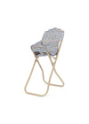 Chaise haute Fleur Rosier pour poupée Konges Slojd en métal et tissu fleuri bleu