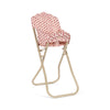 Chaise haute Rosie Rose pour poupée Konges Slojd en métal avec housse fleurie rose