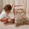 Chariot de marche en bois rose Fairy Garden Little Dutch avec jeux d’éveil pour bébé
