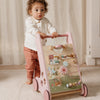 Chariot de marche en bois rose Fairy Garden Little Dutch avec jeux d’éveil pour bébé