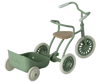Chariot pour tricycle de souris vert Maileg.