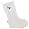 Chaussette de Noël en gaze blanc personnalisable, marque Atelier Wagram.