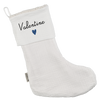 Chaussette de Noël en gaze blanc personnalisable, marque Atelier Wagram.