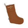 Chaussette de Noël caramel personnalisable, marque Atelier Wagram.