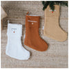 Chaussette de Noël caramel personnalisable, marque Atelier Wagram.