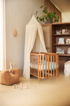 Ciel de lit bébé en voile de coton ivoire Jollein – décoration vintage pour chambre enfant