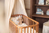 Ciel de lit bébé en voile de coton ivoire Jollein – décoration vintage pour chambre enfant