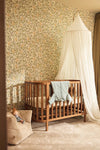 Ciel de lit bébé en voile de coton ivoire Jollein – décoration vintage pour chambre enfant