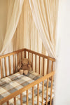 Ciel de lit bébé en voile de coton ivoire Jollein – décoration vintage pour chambre enfant