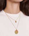 Collier chaine boules en laiton doré à l'or fin 24 carats, Emoi Emoi.