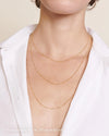 Collier chaine boules en laiton doré à l'or fin 24 carats, Emoi Emoi.