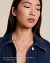 Collier chaine boules en laiton doré à l'or fin 24 carats, Emoi Emoi.