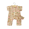 Combinaison Lili et headband fleuri pour poupée Babies Minikane motif indienne rosée