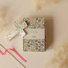 Croix porcelaine fleurie inscription Joie ruban rose décoration baptême naissance chambre enfant fille