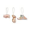 Set de trois décorations en tissu à suspendre de la marque Liewood.