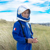 Déguisement cosmonaute enfant Labay – combinaison bleue avec casque argenté pour jeu d’imitation et déguisement