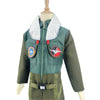 Déguisement parachutiste enfant Labay – combinaison verte réaliste avec écussons et ceinture