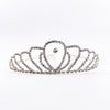 Diadème perle et strass pour enfant Labay – couronne argentée princesse scintillante