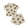 Ensemble Lin short et t-shirt Crocodile Konges Slojd.