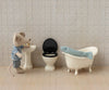 Ensemble de pêche souris Maileg avec seau, épuisette et poisson miniature