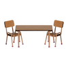 Ensemble table et chaises pour souris rose dark powder Maileg.