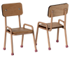 Ensemble table et chaises pour souris rose dark powder Maileg.