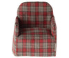Fauteuil en tissu pour souris, vichy rouge, Maileg.