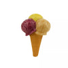 Fève Cornet de Glace Baubels en porcelaine artisanale sur carte Les Jolies Fèves