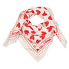 Foulard fond blanc à cœurs rouges – Atelier Wagram – Ma Biche concept store