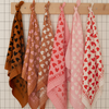 Foulard fond marron à cœurs blancs – Atelier Wagram – Ma Biche concept store