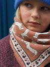 Foulard Teckel marron petit ou grand Maison Augustin.