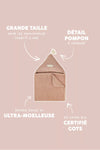 cape de bain personnalisable blush Petit Picotin bébé – serviette éponge avec capuche et prénom