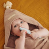 cape de bain personnalisable blush Petit Picotin bébé – serviette éponge avec capuche et prénom