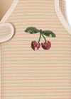 gilet de flottaison enfant rayé rose motif cerises Konges Slojd aide natation sécurisée piscine mer