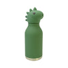 Gourde enfant dinosaure isotherme verte Asobu avec paille anti-fuite