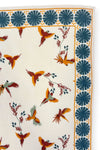 foulard apaches collections cerisier macadamia beige motif oiseaux