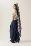 Grand ou petit foulard coton bleu nuit imprimé animaux Pongo Milky Way Apaches Collections