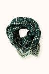 Foulard Apaches Collections Latika Tigro Forest vert – Grand carré en coton bio à imprimé graphique pour femme et enfant